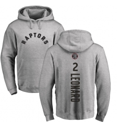 NBA Nike Toronto Raptors #2 Kawhi Leonard Ash Backer Pullover Hoodie