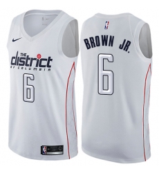 Women's Nike Washington Wizards #6 Troy Brown Jr. Swingman White NBA Jersey - City Edition