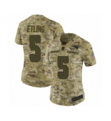 Women's Nike New England Patriots #5 Danny Etling Limited Camo 2018 Salute to Service NFL Jersey