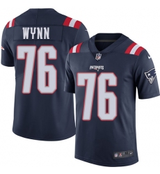 Men's Nike New England Patriots #76 Isaiah Wynn Limited Navy Blue Rush Vapor Untouchable NFL Jersey