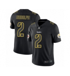 Men's Pittsburgh Steelers #2 Mason Rudolph Limited Black Rush Impact Football Jersey