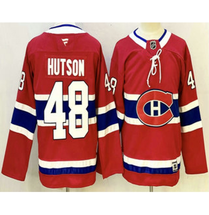 Youth Montreal Canadiens #48 Lane Hutson Red Authentic Jersey