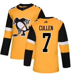Men's Adidas Pittsburgh Penguins #7 Matt Cullen Premier Gold Alternate NHL Jersey