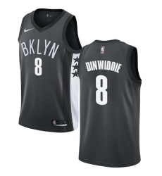 Youth Nike Brooklyn Nets #8 Spencer Dinwiddie Swingman Gray NBA Jersey Statement Edition