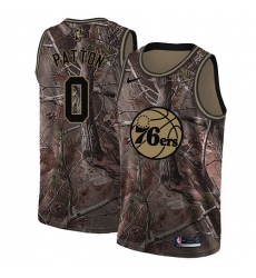 Men's Nike Philadelphia 76ers #0 Justin Patton Swingman Camo Realtree Collection NBA Jersey