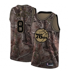 Women's Nike Philadelphia 76ers #8 Zhaire Smith Swingman Camo Realtree Collection NBA Jersey