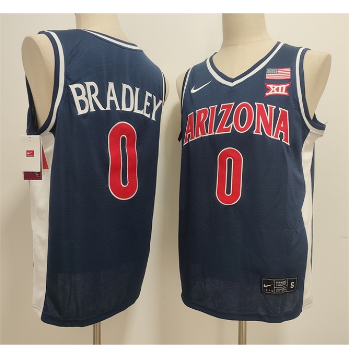 Men's Arizona Wildcats #0 Jaden Bradley Navy Stitched Jersey