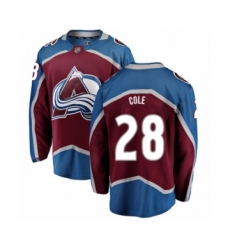 Youth Colorado Avalanche #28 Ian Cole Authentic Maroon Home Fanatics Branded Breakaway NHL Jersey