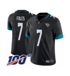Men's Nike Jacksonville Jaguars #7 Nick Foles Black Team Color Vapor Untouchable Limited Player 100th Season NFL Jersey