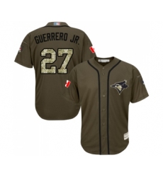 Youth Toronto Blue Jays #27 Vladimir Guerrero Jr. Authentic Green Salute to Service Baseball Jersey