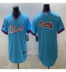 Men's Atlanta Braves Team Big Logo Powder Blue 2026 City Connect Stadium Stitched Baseball Jersey
