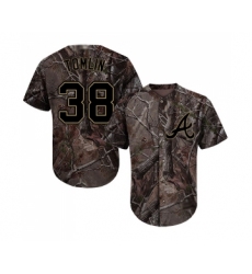 Men's Atlanta Braves #38 Josh Tomlin Authentic Camo Realtree Collection Flex Base Baseball Jersey