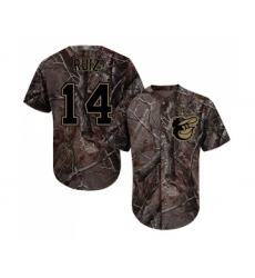 Men's Baltimore Orioles #14 Rio Ruiz Authentic Camo Realtree Collection Flex Base Baseball Jersey