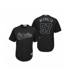 Youth Baltimore Orioles #57 Hanser Alberto Femalta Black 2019 Players Weekend Replica Jersey