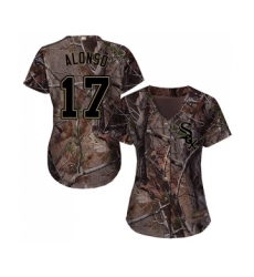 Women's Chicago White Sox #17 Yonder Alonso Authentic Camo Realtree Collection Flex Base Baseball Jersey