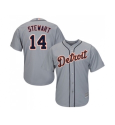 Youth Detroit Tigers #14 Christin Stewart Replica Grey Road Cool Base Baseball Jersey