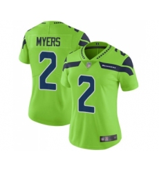 Women's Seattle Seahawks #2 Jason Myers Limited Green Rush Vapor Untouchable Football Jersey
