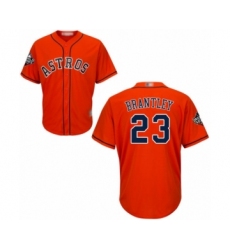 Youth Houston Astros #23 Michael Brantley Authentic Orange Alternate Cool Base 2019 World Series Bound Baseball Jersey