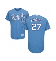 Men's Kansas City Royals #27 Adalberto Mondesi Light Blue Alternate Flex Base Authentic Collection Baseball Jersey