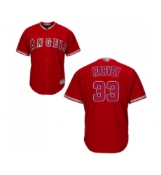 Youth Los Angeles Angels of Anaheim #33 Matt Harvey Replica Red Alternate Cool Base Baseball Jersey