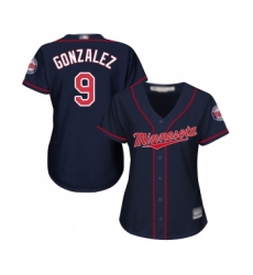 Women's Minnesota Twins #9 Marwin Gonzalez Replica Navy Blue Alternate Road Cool Base Baseball Jersey