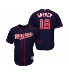 Men's Minnesota Twins #18 Mitch Garver Replica Navy Blue Alternate Road Cool Base Baseball Jersey