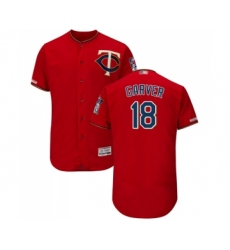 Men's Minnesota Twins #18 Mitch Garver Scarlet Alternate Flex Base Authentic Collection Baseball Jersey