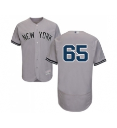 Men's New York Yankees #65 James Paxton Grey Road Flex Base Authentic Collection Baseball Jersey