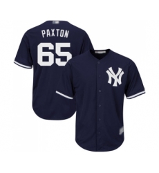Youth New York Yankees #65 James Paxton Authentic Navy Blue Alternate Baseball Jersey