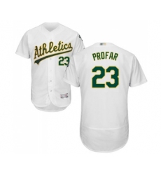 Men's Oakland Athletics #23 Jurickson Profar White Home Flex Base Authentic Collection Baseball Jersey