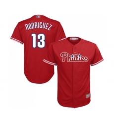 Men's Philadelphia Phillies #13 Sean Rodriguez Replica Red Alternate Cool Base Baseball Jersey