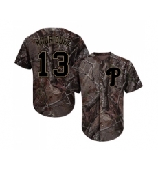 Youth Philadelphia Phillies #13 Sean Rodriguez Authentic Camo Realtree Collection Flex Base Baseball Jersey