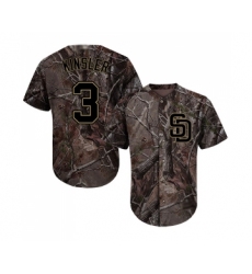 Youth San Diego Padres #3 Ian Kinsler Authentic Camo Realtree Collection Flex Base Baseball Jersey