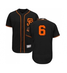 Men's San Francisco Giants #6 Steven Duggar Black Alternate Flex Base Authentic Collection Baseball Jersey