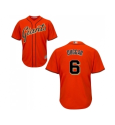Men's San Francisco Giants #6 Steven Duggar Replica Orange Alternate Cool Base Baseball Jersey