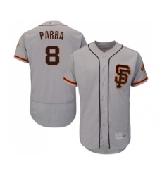Men's San Francisco Giants #8 Gerardo Parra Grey Alternate Flex Base Authentic Collection Baseball Jersey