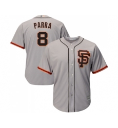 Youth San Francisco Giants #8 Gerardo Parra Replica Grey Road 2 Cool Base Baseball Jersey