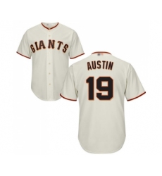 Men's San Francisco Giants #19 Tyler Austin Replica Cream Home Cool Base Baseball Jersey
