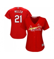 Women's St. Louis Cardinals #21 Andrew Miller Replica Red Alternate Cool Base Baseball Jersey