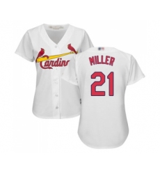 Women's St. Louis Cardinals #21 Andrew Miller Replica White Home Cool Base Baseball Jersey