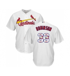 Men's St. Louis Cardinals #33 Drew Robinson Authentic White Team Logo Fashion Cool Base Baseball Jersey