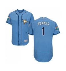 Men's Tampa Bay Rays #1 Willy Adames Columbia Alternate Flex Base Authentic Collection Baseball Jersey