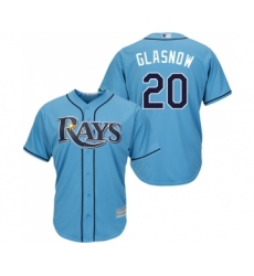Men's Tampa Bay Rays #20 Tyler Glasnow Replica Light Blue Alternate 2 Cool Base Baseball Jersey