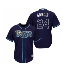 Youth Tampa Bay Rays #24 Avisail Garcia Replica Navy Blue Alternate Cool Base Baseball Jersey