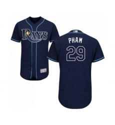 Men's Tampa Bay Rays #29 Tommy Pham Navy Blue Alternate Flex Base Authentic Collection Baseball Jersey