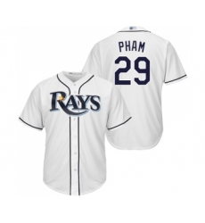 Men's Tampa Bay Rays #29 Tommy Pham Replica White Home Cool Base Baseball Jersey