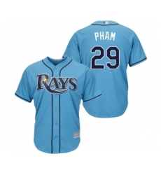 Youth Tampa Bay Rays #29 Tommy Pham Replica Light Blue Alternate 2 Cool Base Baseball Jersey