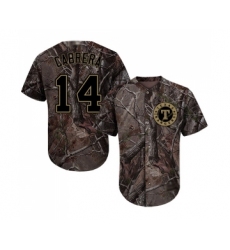 Youth Texas Rangers #14 Asdrubal Cabrera Authentic Camo Realtree Collection Flex Base Baseball Jersey