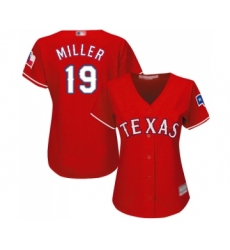 Women's Texas Rangers #19 Shelby Miller Replica Red Alternate Cool Base Baseball Jersey