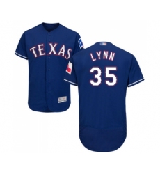 Men's Texas Rangers #35 Lance Lynn Royal Blue Alternate Flex Base Authentic Collection Baseball Jersey